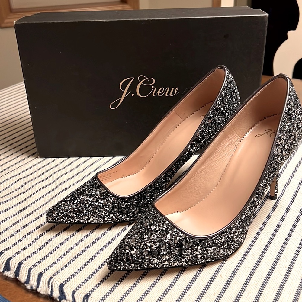 J. Crew Elsie Glitter Pumps